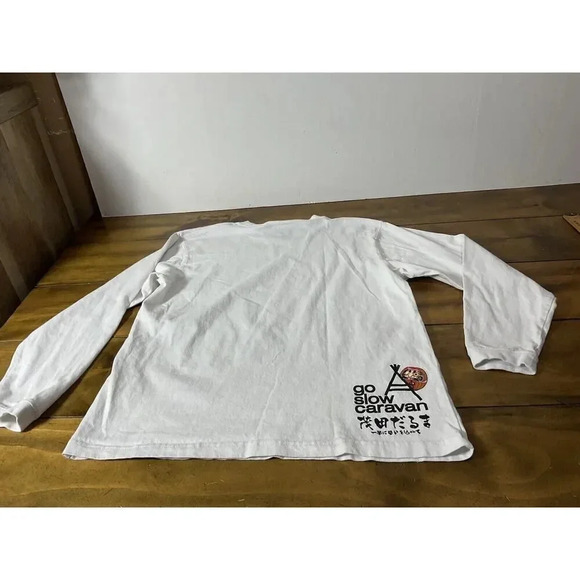 Go Slow Caravan Graphic Cat Long Sleeve White T-Shirt Size 3 - Picture 8 of 10